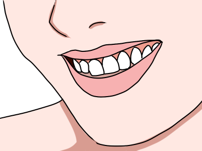歯の白い女性