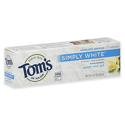 Tom's of Maine Simply White Sweet Mint Gel Toothpaste